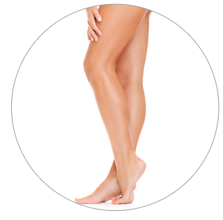 Image of a leg which will recieve a cosmetic limb lengthening